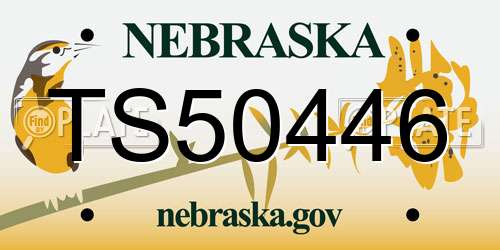 TS50446 Nebraska License Plate