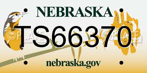 TS66370 Nebraska License Plate