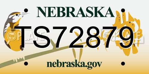 TS72879 Nebraska License Plate
