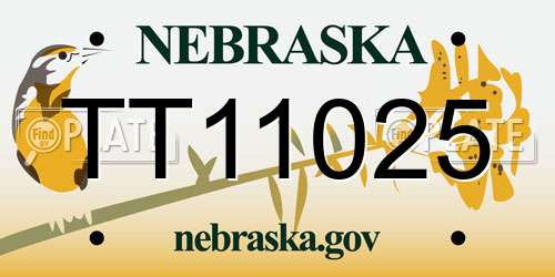 TT11025 Nebraska License Plate
