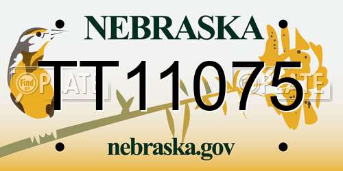 TT11075 Nebraska License Plate