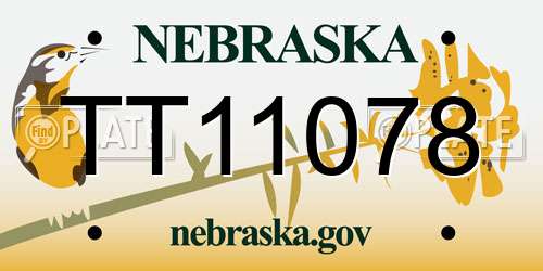 TT11078 Nebraska License Plate
