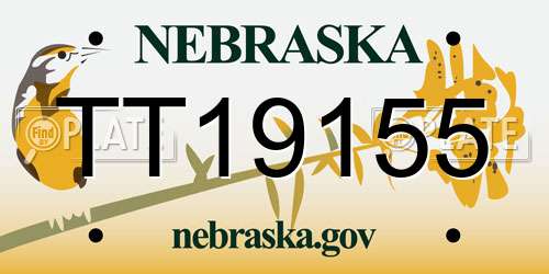 TT19155 Nebraska License Plate