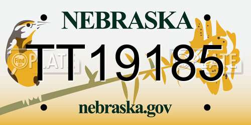 TT19185 Nebraska License Plate