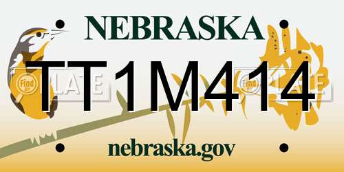 TT1M414 Nebraska License Plate