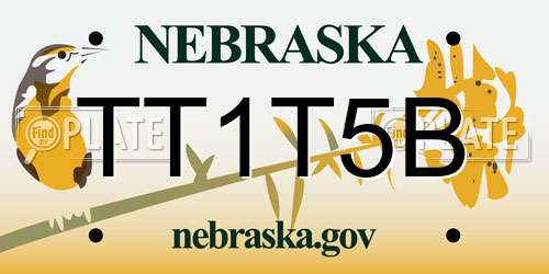 TT1T5B Nebraska License Plate
