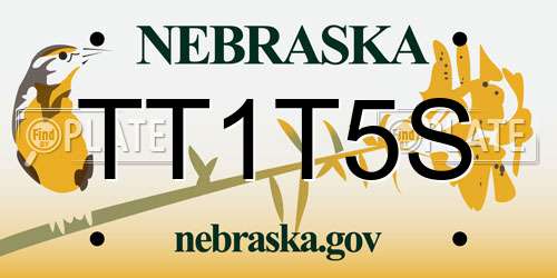 TT1T5S Nebraska License Plate