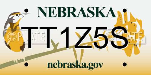 TT1Z5S Nebraska License Plate