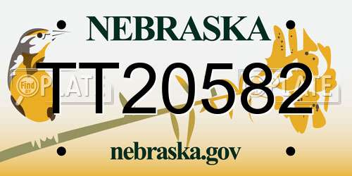 TT20582 Nebraska License Plate