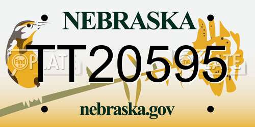 TT20595 Nebraska License Plate