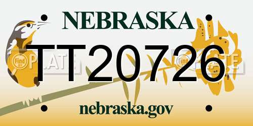 TT20726 Nebraska License Plate