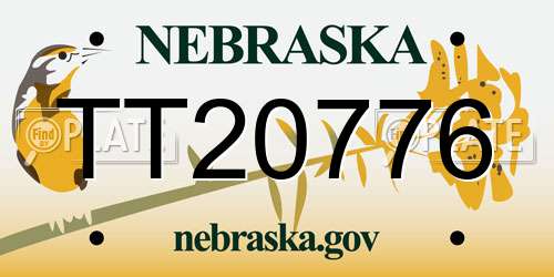 TT20776 Nebraska License Plate