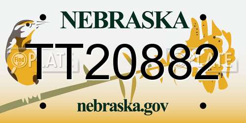 TT20882 Nebraska License Plate