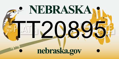TT20895 Nebraska License Plate