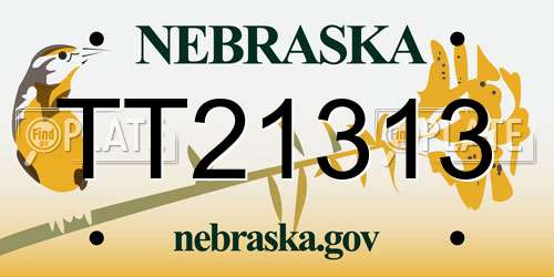 TT21313 Nebraska License Plate