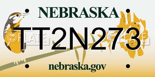 TT2N273 Nebraska License Plate
