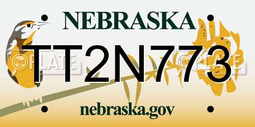 TT2N773 Nebraska License Plate