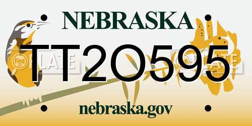 TT2O595 Nebraska License Plate