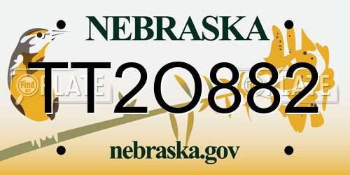 TT2O882 Nebraska License Plate