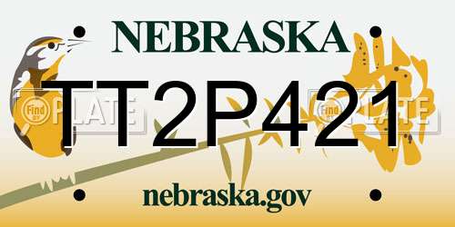 TT2P421 Nebraska License Plate