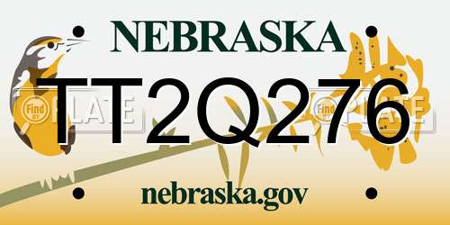 TT2Q276 Nebraska License Plate