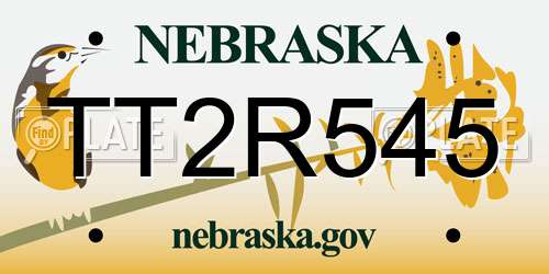 TT2R545 Nebraska License Plate