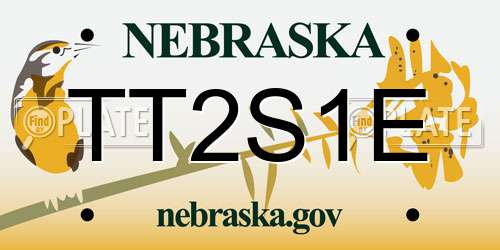TT2S1E Nebraska License Plate