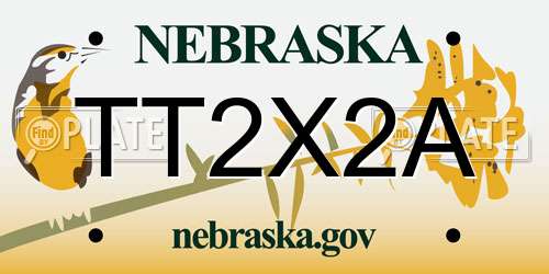 TT2X2A Nebraska License Plate