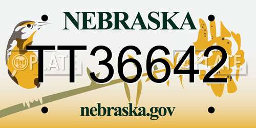 TT36642 Nebraska License Plate
