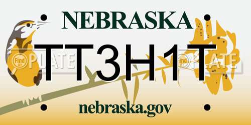 TT3H1T Nebraska License Plate