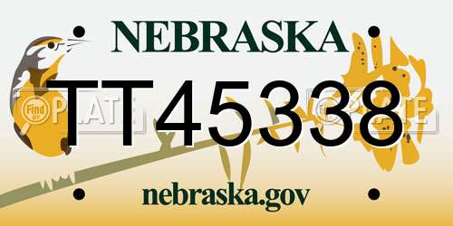 TT45338 Nebraska License Plate