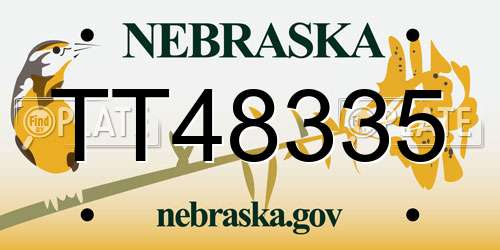 TT48335 Nebraska License Plate