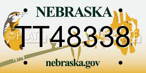TT48338 Nebraska License Plate
