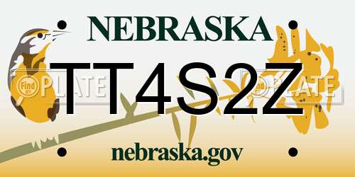 TT4S2Z Nebraska License Plate