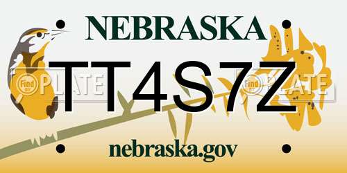 TT4S7Z Nebraska License Plate