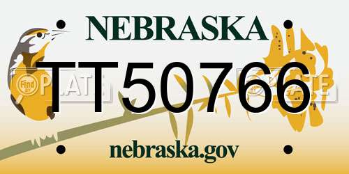 TT50766 Nebraska License Plate