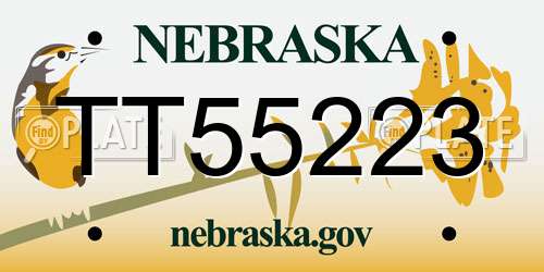 TT55223 Nebraska License Plate