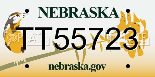 TT55723 Nebraska License Plate