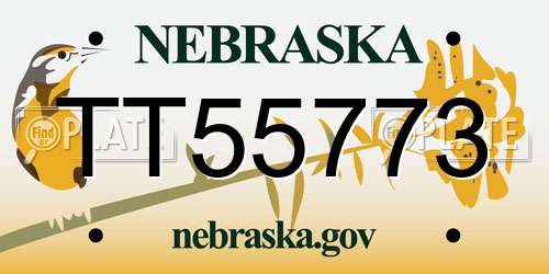 TT55773 Nebraska License Plate