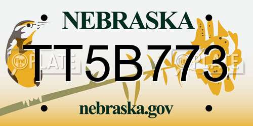 TT5B773 Nebraska License Plate