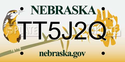 TT5J2Q Nebraska License Plate