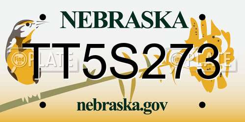 TT5S273 Nebraska License Plate