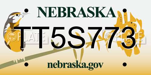 TT5S773 Nebraska License Plate