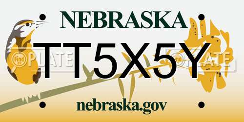 TT5X5Y Nebraska License Plate