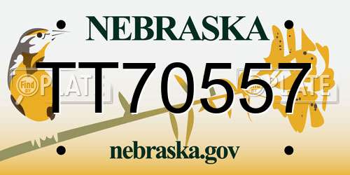 TT70557 Nebraska License Plate