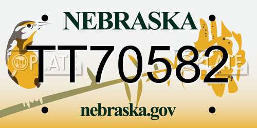 TT70582 Nebraska License Plate