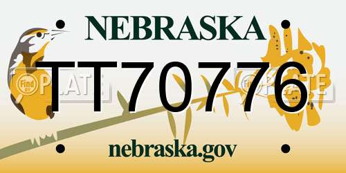 TT70776 Nebraska License Plate