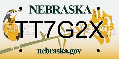 TT7G2X Nebraska License Plate
