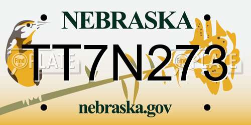 TT7N273 Nebraska License Plate