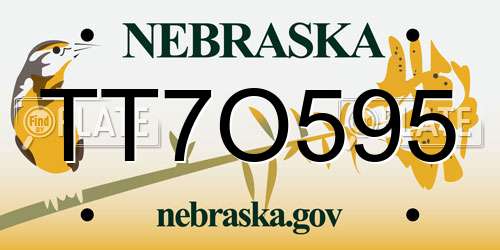 TT7O595 Nebraska License Plate